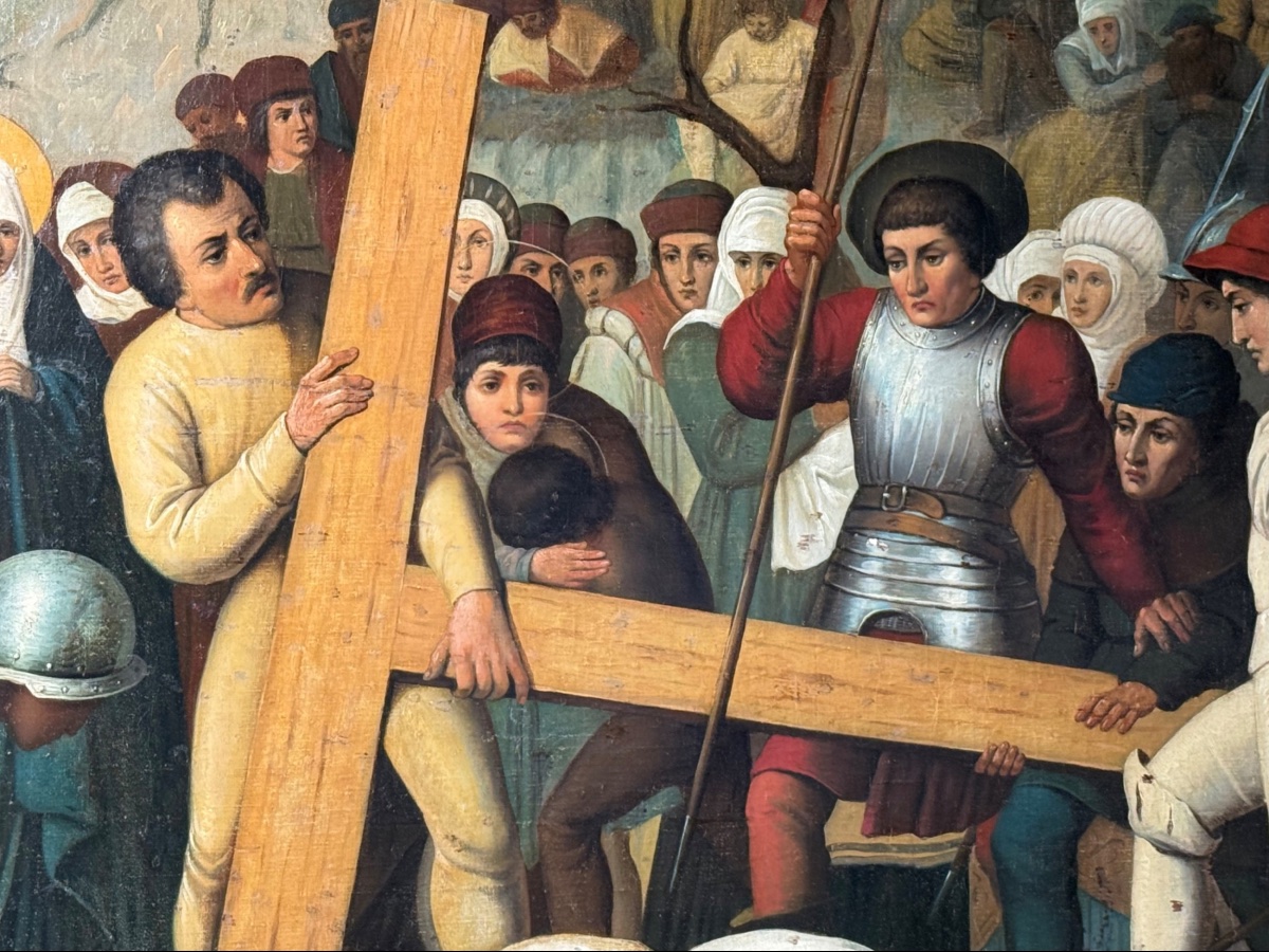 19th-century Devotional Oil On Canvas Painting - Circle Of Jozef Janssens-photo-2