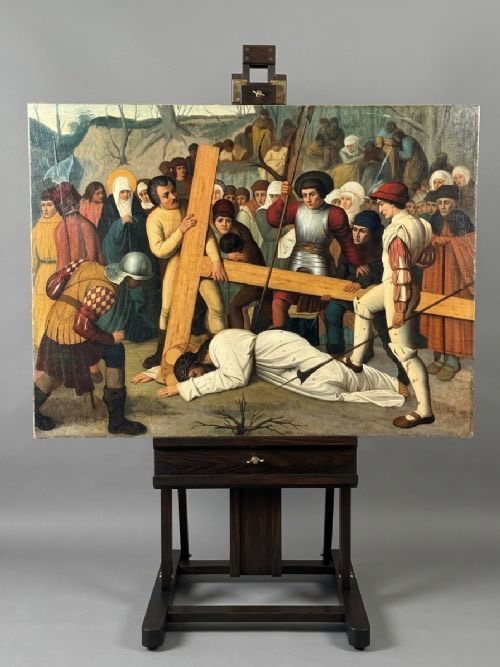 19th-century Devotional Oil On Canvas Painting - Circle Of Jozef Janssens