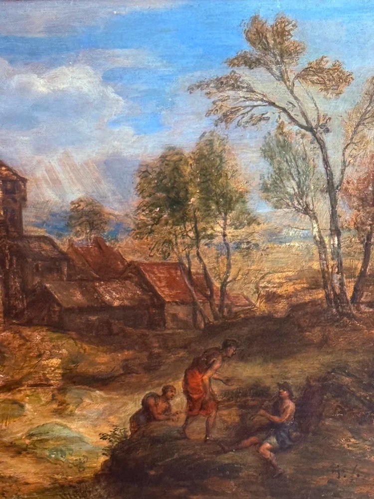 Late 17th-century Venetian School – Arcadian Landscape With Figures.-photo-2