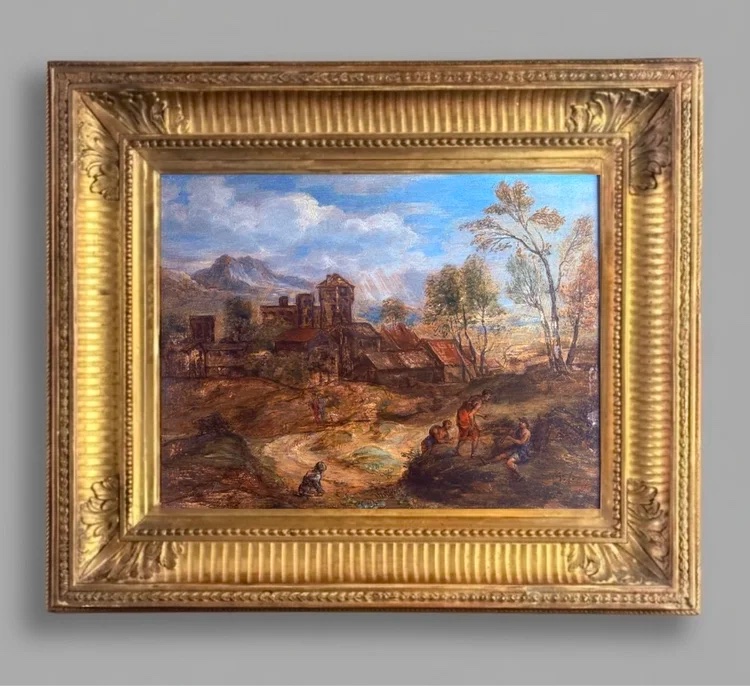 Late 17th-century Venetian School – Arcadian Landscape With Figures.-photo-2