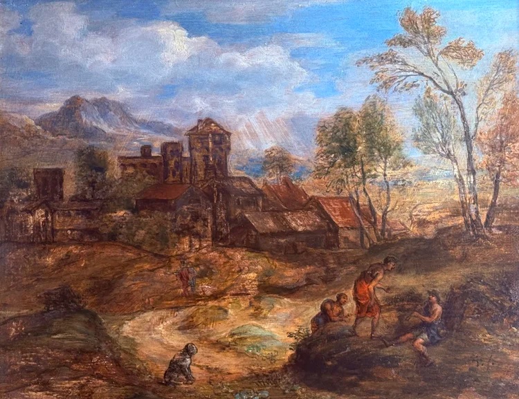 Late 17th-century Venetian School – Arcadian Landscape With Figures.