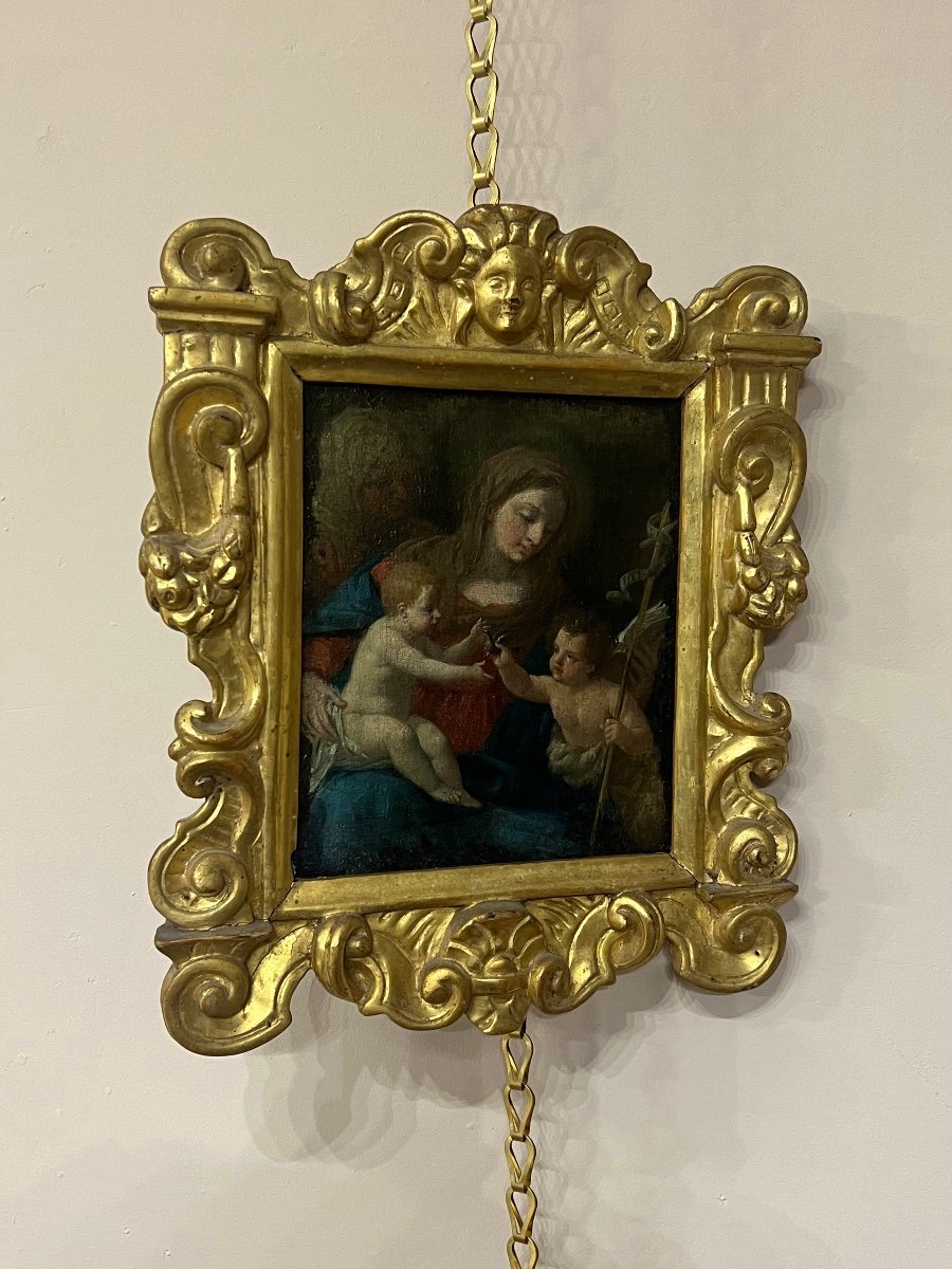 Huile De Devotion Italienne Du XVIIe Siecle - Suivant De Sassoferrato (1609-1685)-photo-4