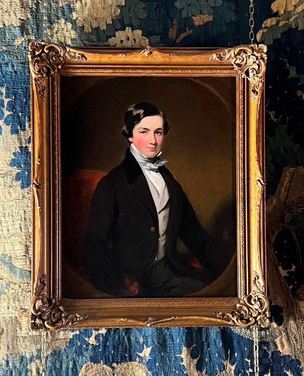 Portrait d'Un Jeune Homme Du 19ème Siècle - Par James Godsell Middleton (1805-1874)-photo-4