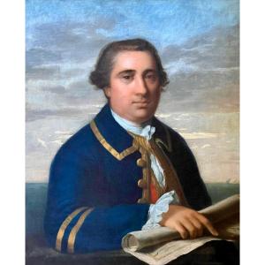 Portrait Of A Merchant Marine Captain V.1775 - Attributed To Lemuel Francis Abbott 1760-1803