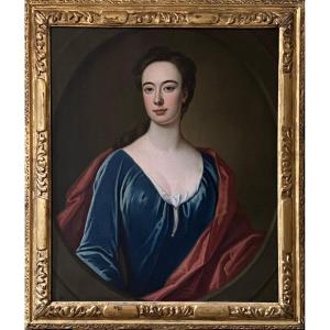 18th Century English Portrait Of Lady Margaret - By Thomas Gibson (1680-1751)
