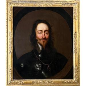Oil On Canvas Portrait Of King Charles I
