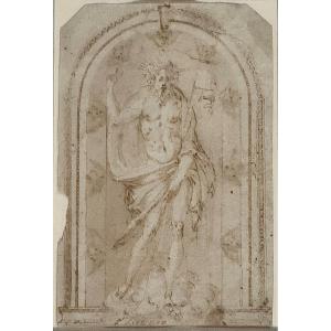 Circle Of F Zuccaro / Mid-16th Century Tuscan School C.1550-90 - The Risen Christ.
