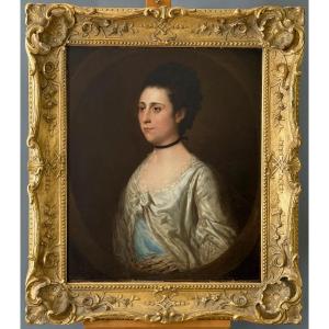 CERCLE DE THOMAS BEACH (1739-1806) - HUILE SUR TOILE PORTRAIT DE HANNAH HASS