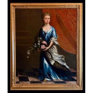 Robert Byng's Circle (1666-1720) - Portrait Of A Young Woman Circa 1700