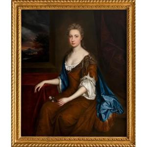 GERARD LANSCROON (1655-1737) – PORTRAIT D'UNE DAME DE LA FAMILLE MARKHAM.