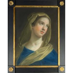 Circle Of Benedetto Luti - 18th Century Pastel Of The Madonna.
