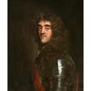 John Greenhill (c. 1644–1676) – Half-length Portrait Of A Knight In Armor With A Scarf
