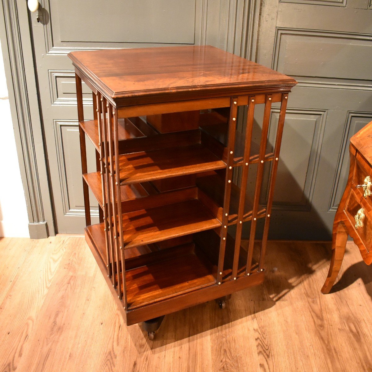 Mahogany Revolving Bookcase