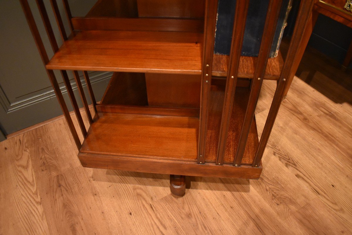 Mahogany Rotating Bookcase 1-photo-2