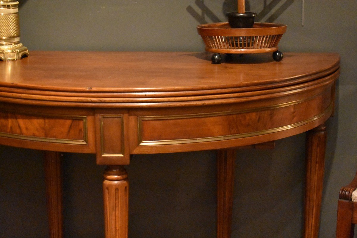 Louis XVI Style Half-moon Table-photo-4