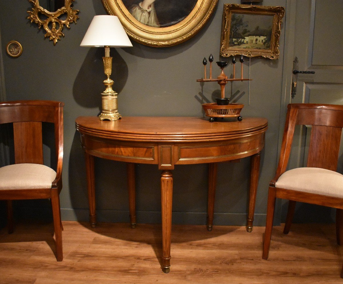 Louis XVI Style Half-moon Table
