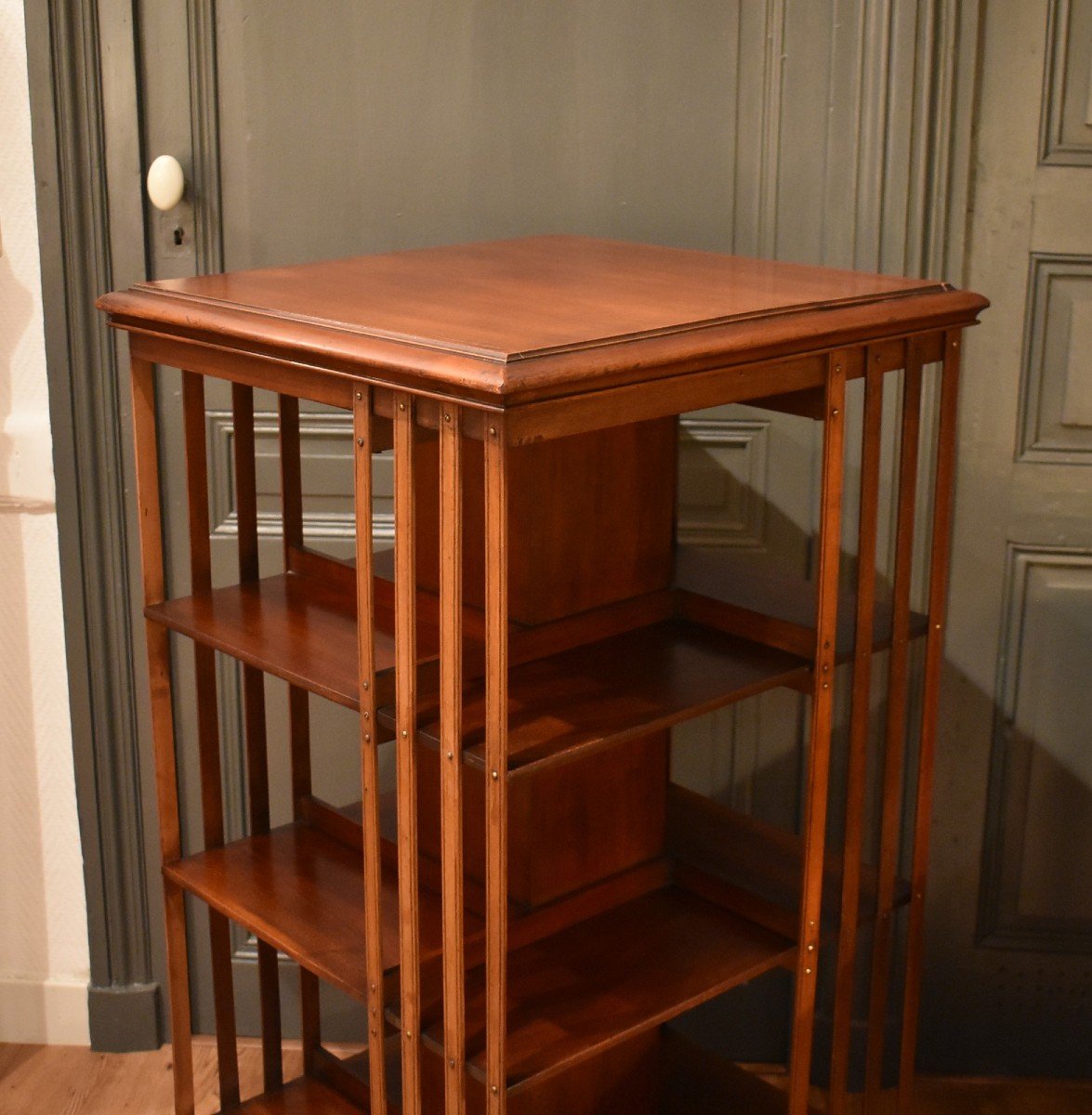 Mahogany Revolving Bookcase 2-photo-2