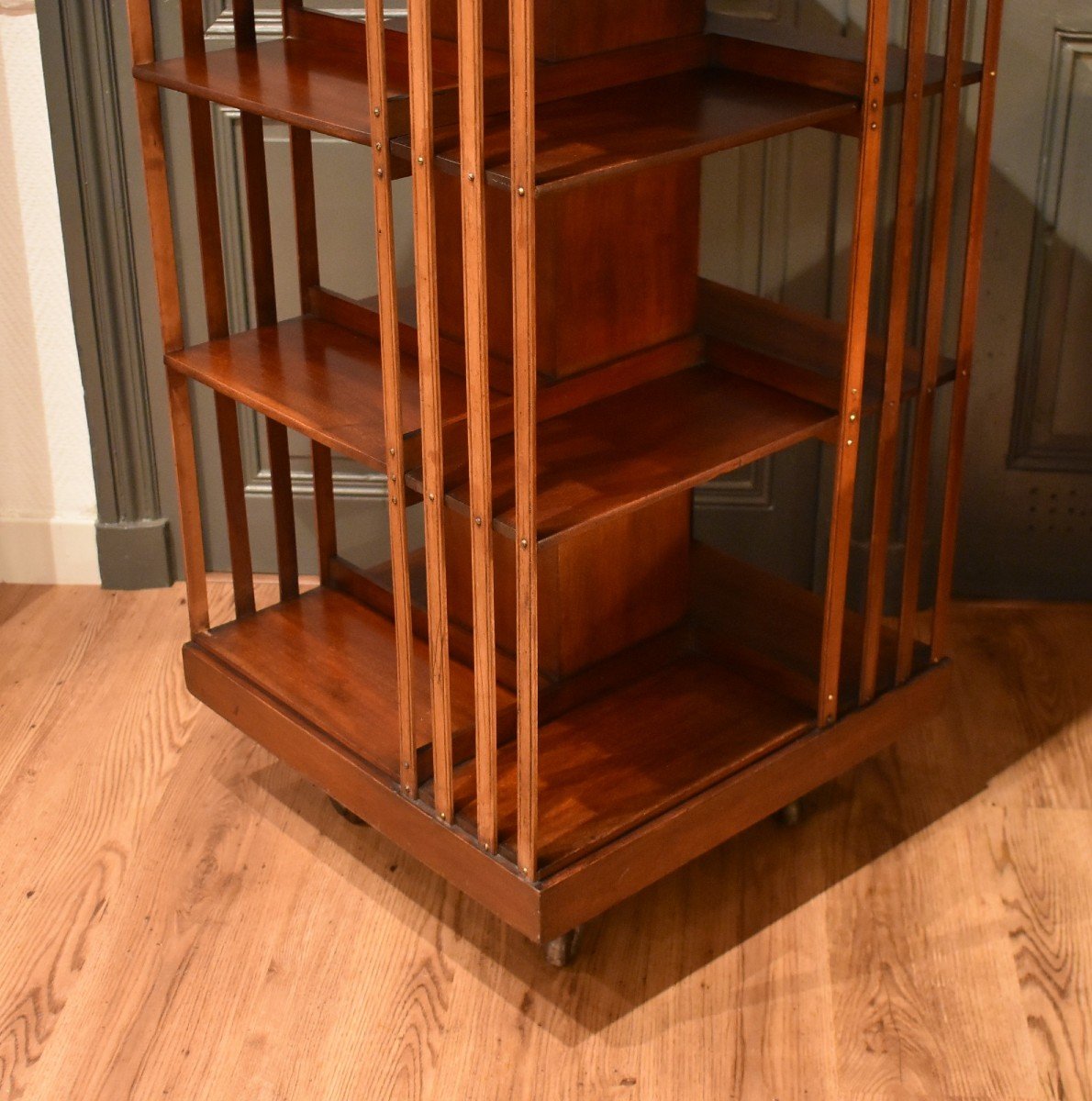 Mahogany Revolving Bookcase 2-photo-3