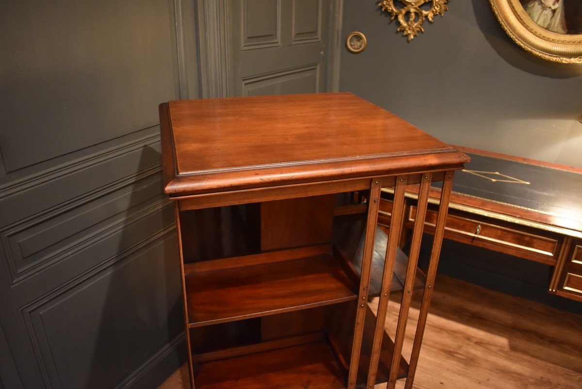 Mahogany Revolving Bookcase 2-photo-4