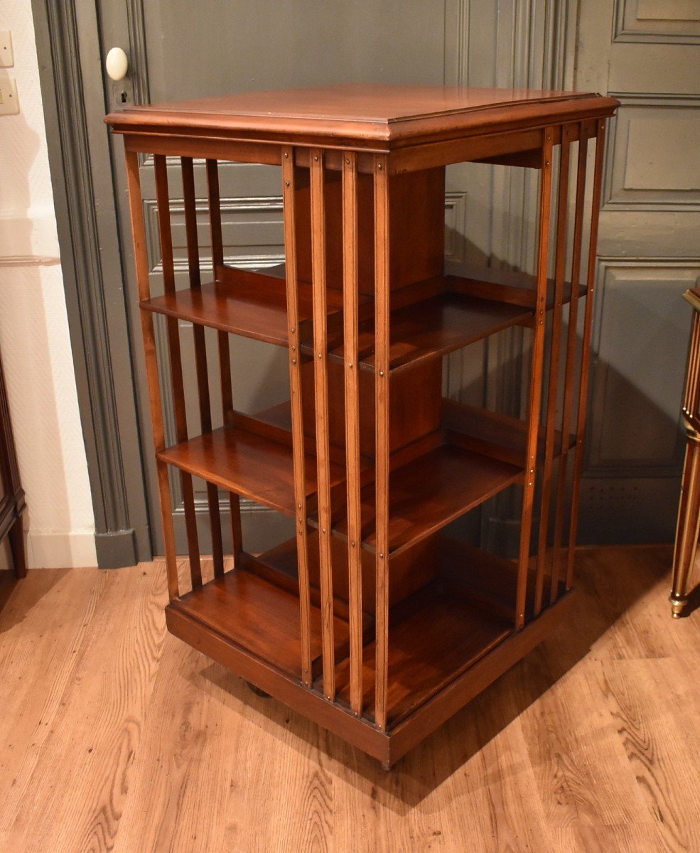 Mahogany Revolving Bookcase 2