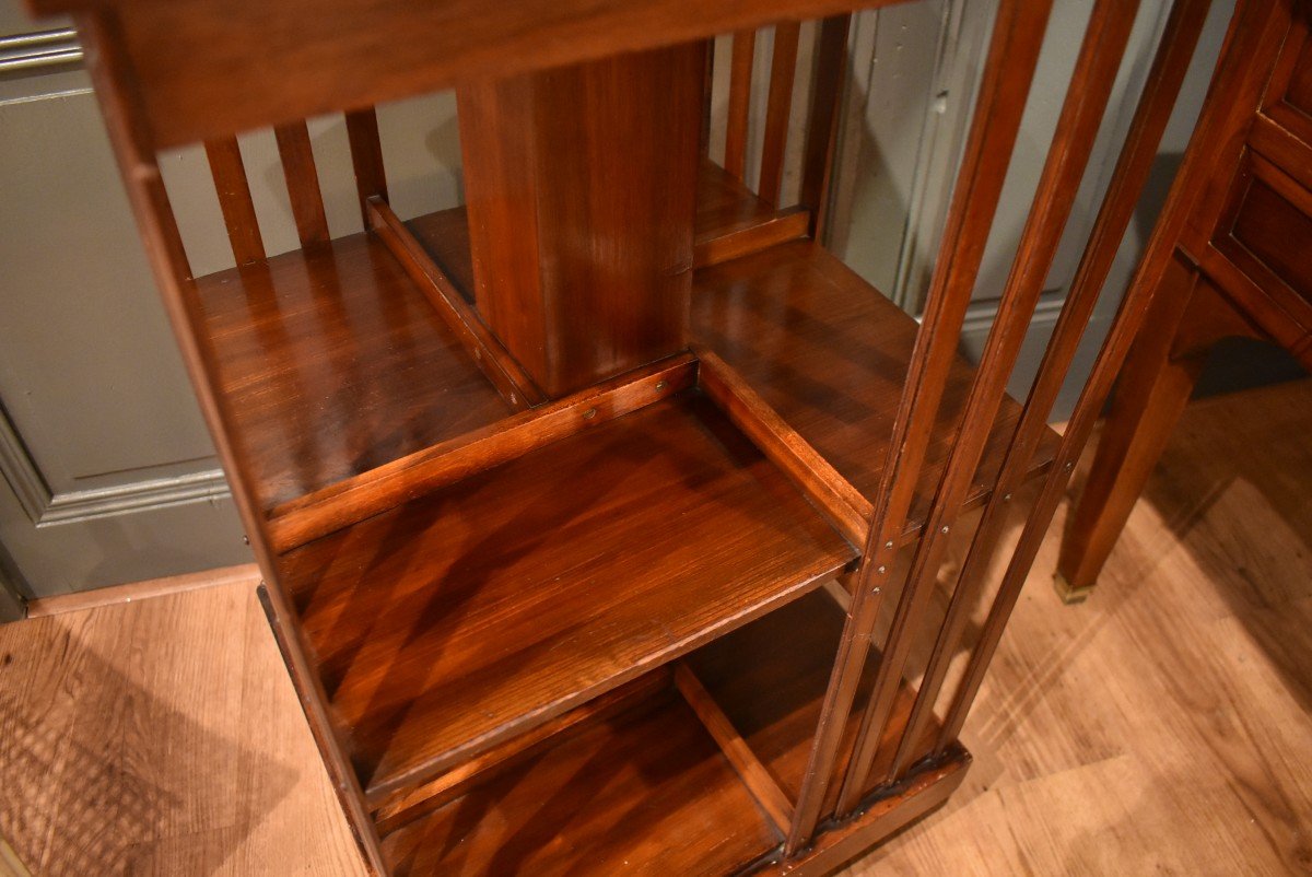 Mahogany Rotating Bookcase-photo-4