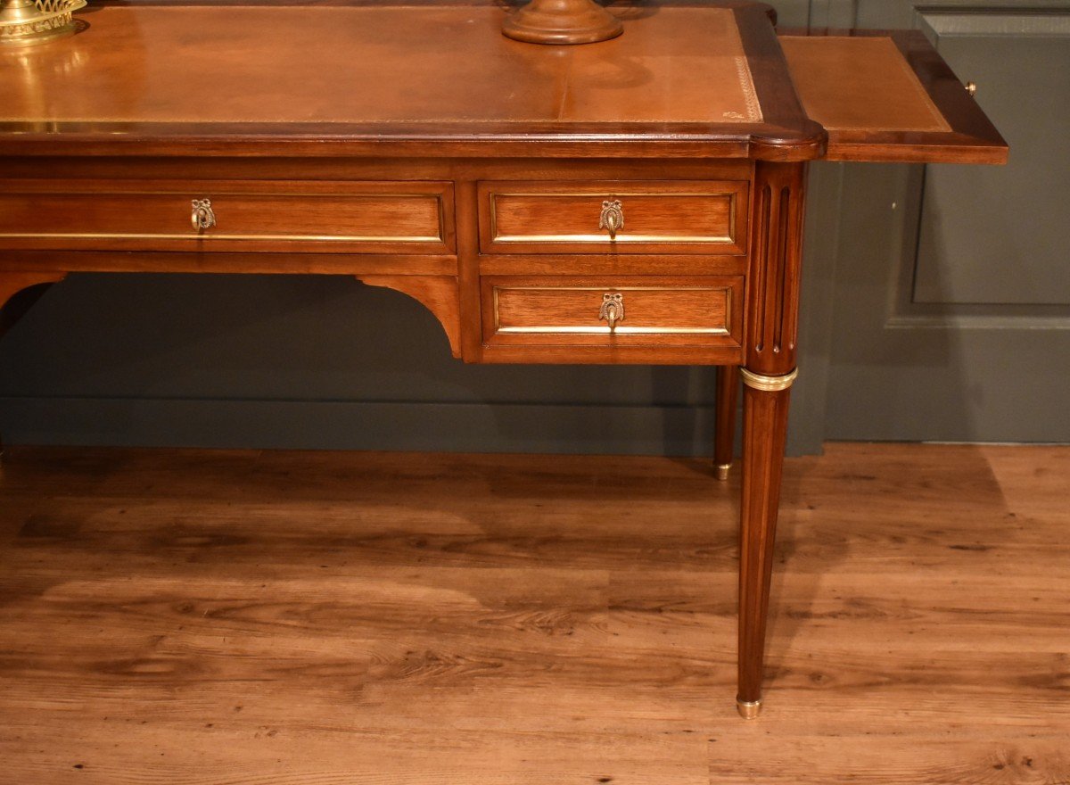 Louis XVI Style Flat Desk In Mahogany-photo-3