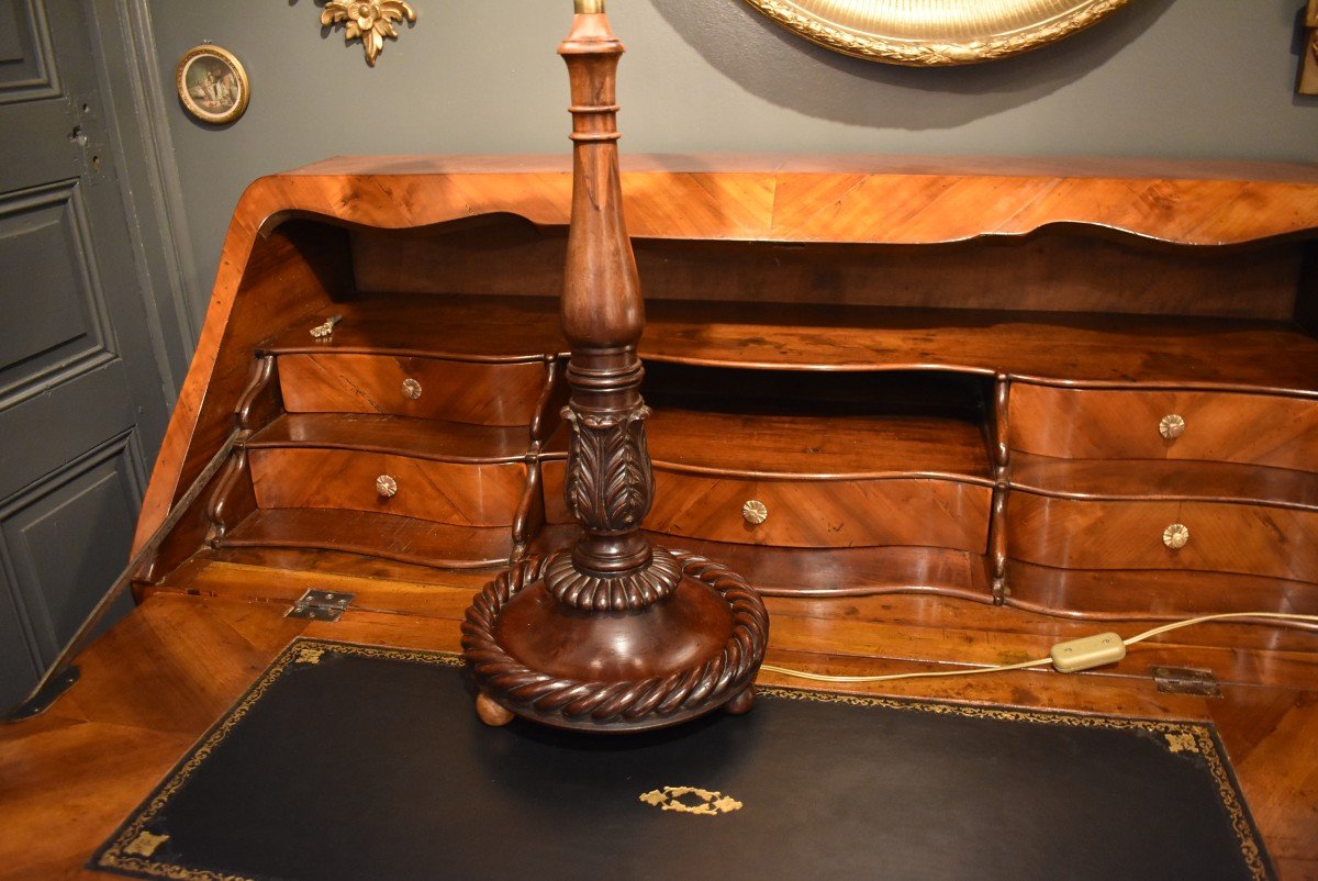 Lampe Avec Piètement En Bois Tourné-photo-2