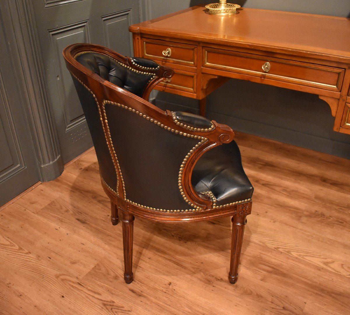 Louis XVI Style Office Armchair-photo-2