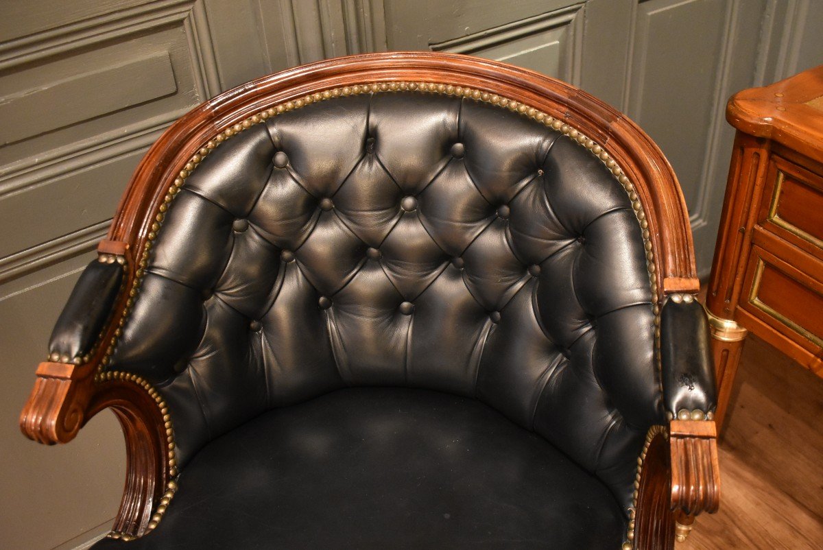 Louis XVI Style Office Armchair-photo-5
