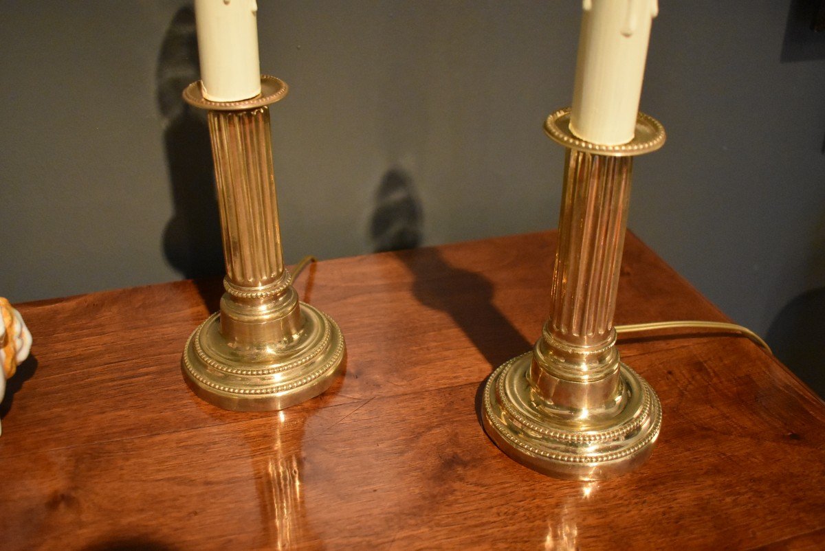Pair Of Candlestick Lamps-photo-3