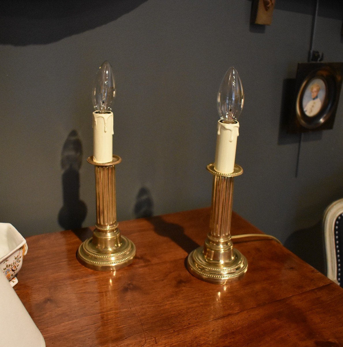 Pair Of Candlestick Lamps-photo-1