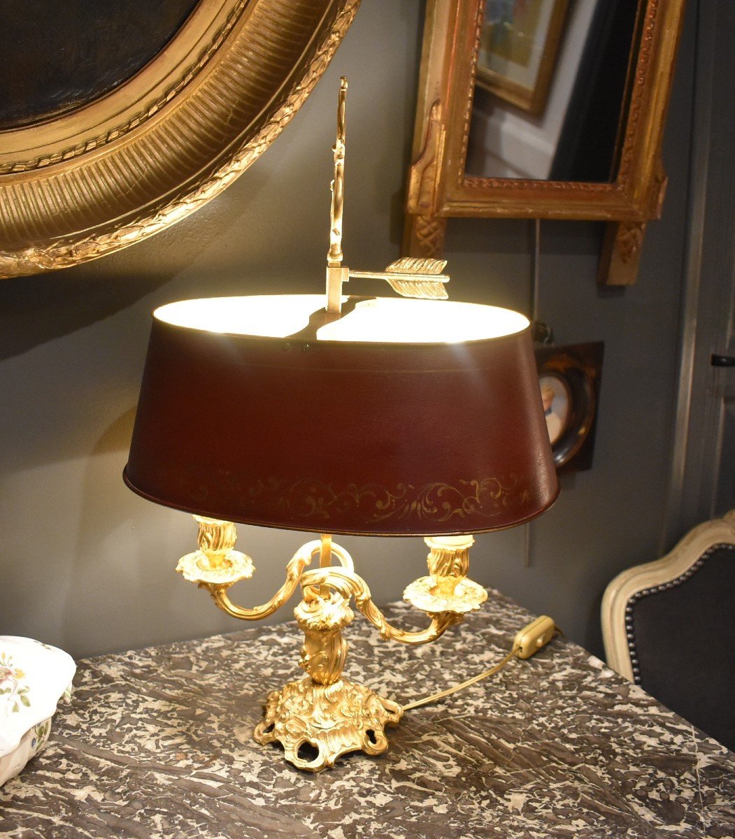 Lampe Bouillotte En Bronze Doré