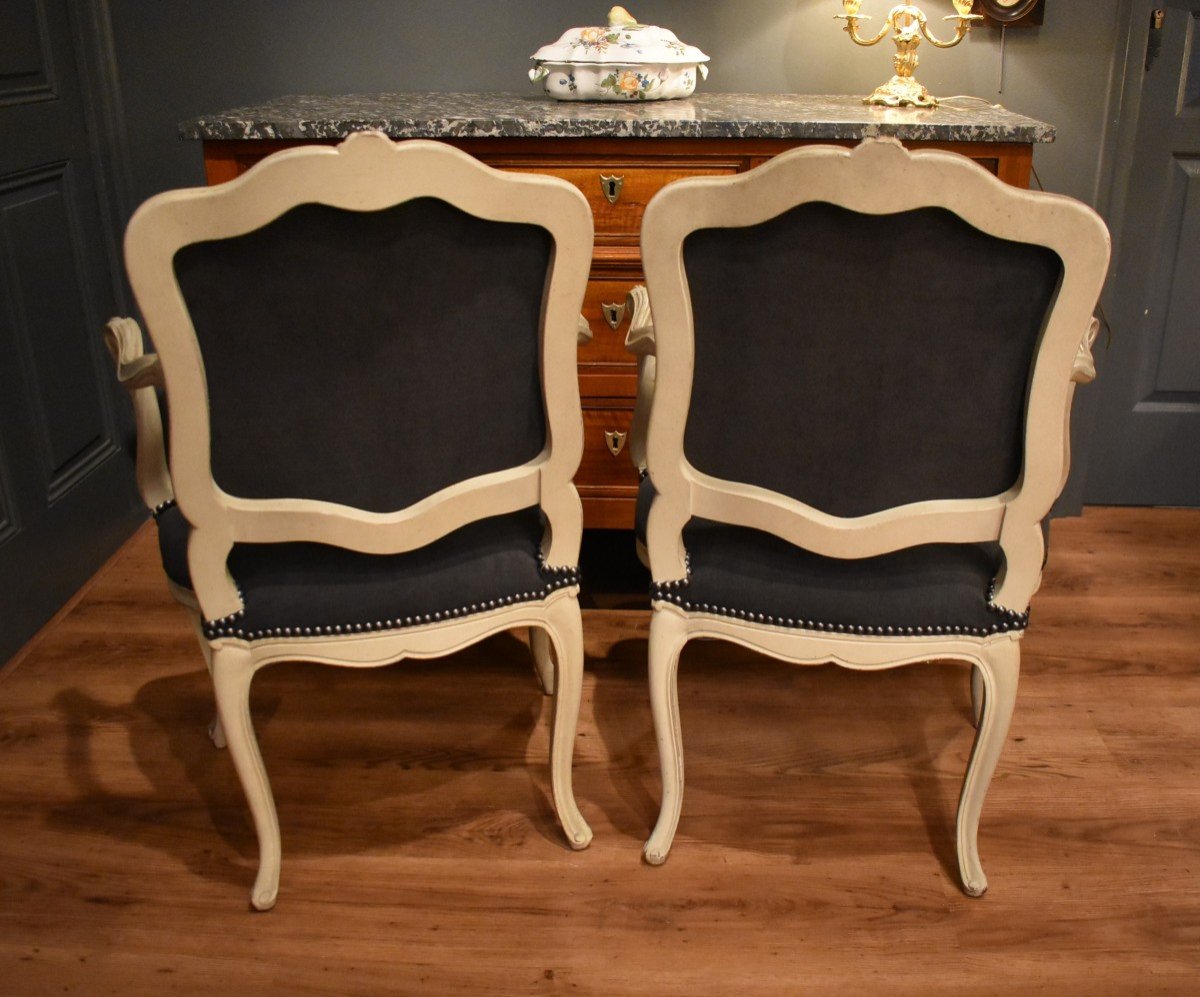 Pair Of Louis XV Style Armchairs-photo-1
