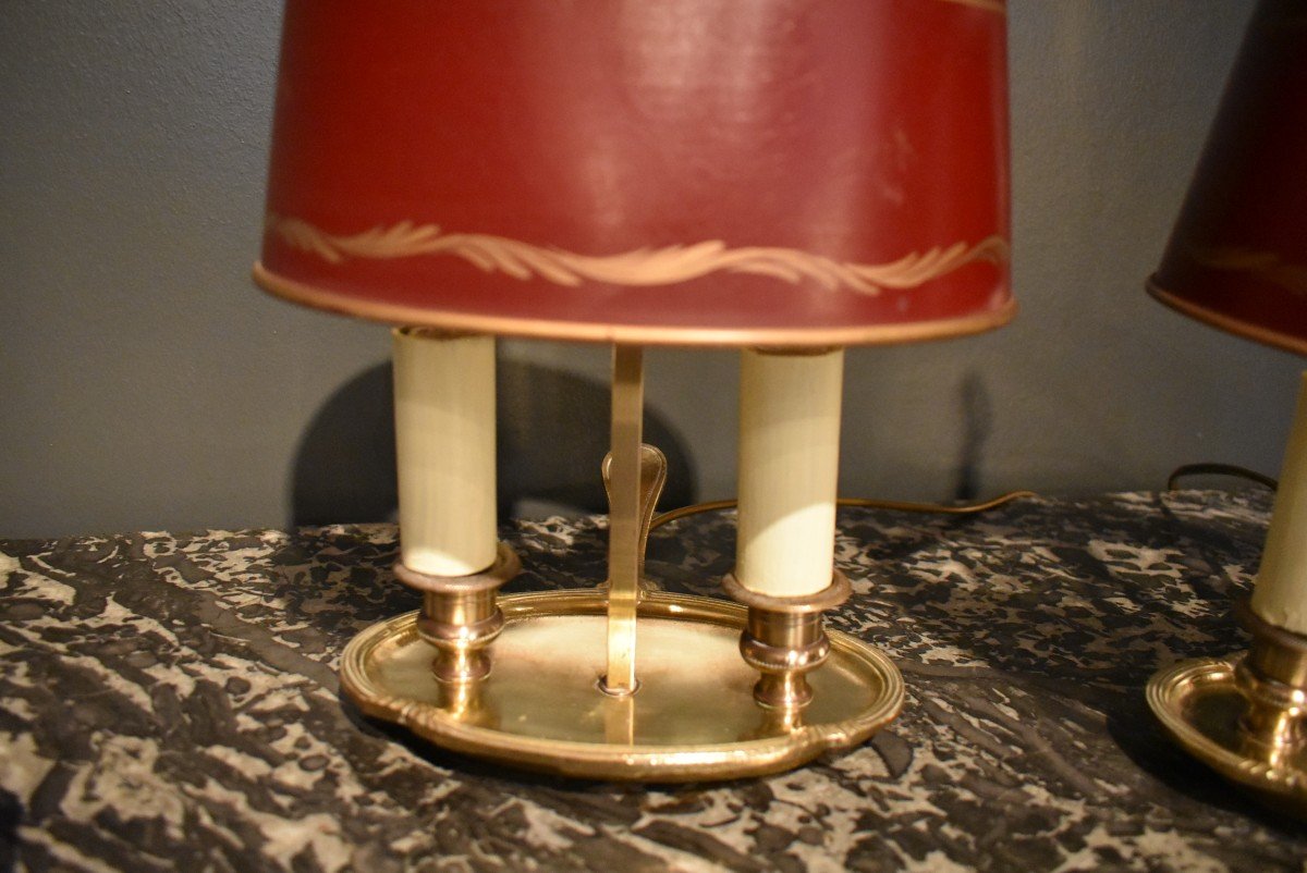 Pair Of Small  Bouillotte Lamps-photo-3
