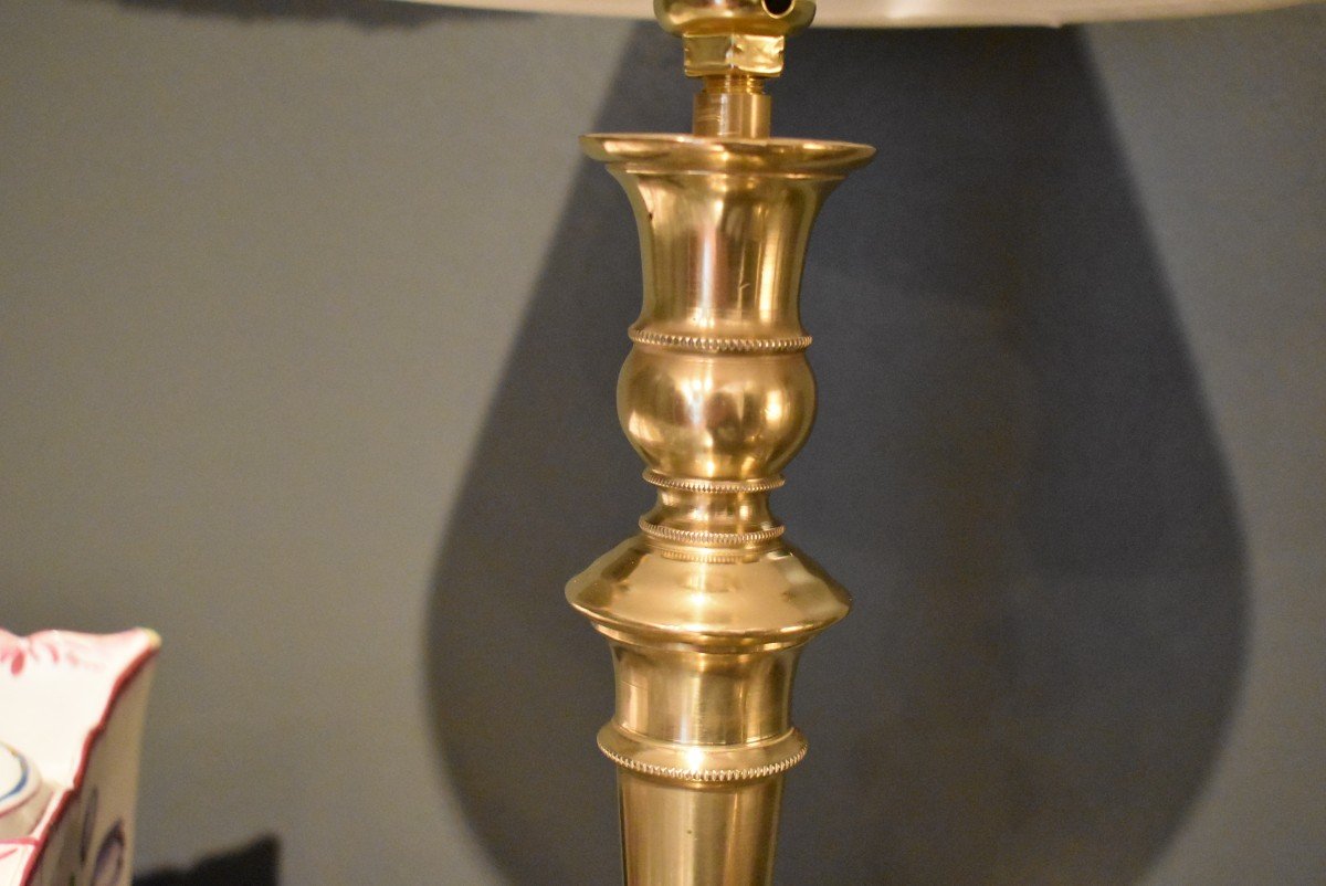 Paire De Lampes En Bronze-photo-4
