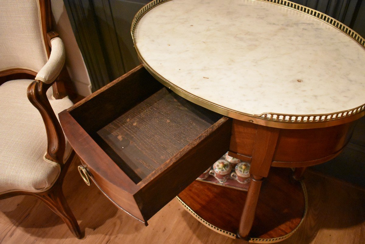 Oval Mahogany Side Table-photo-2