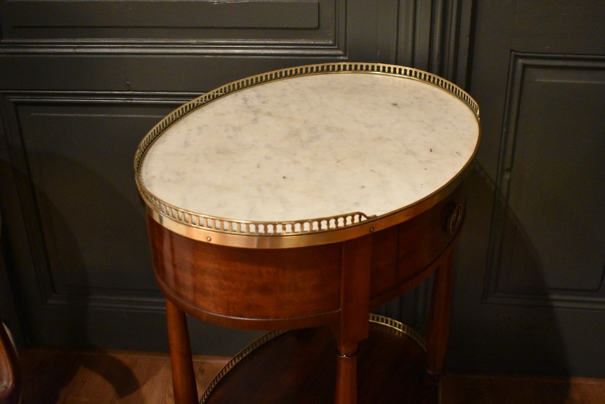 Oval Mahogany Side Table-photo-7