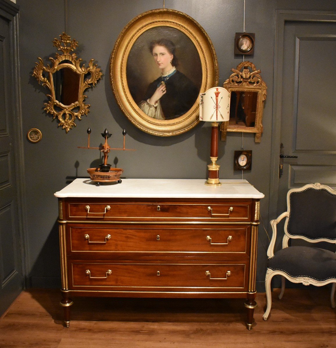 Louis XVI Style Mahogany Commode