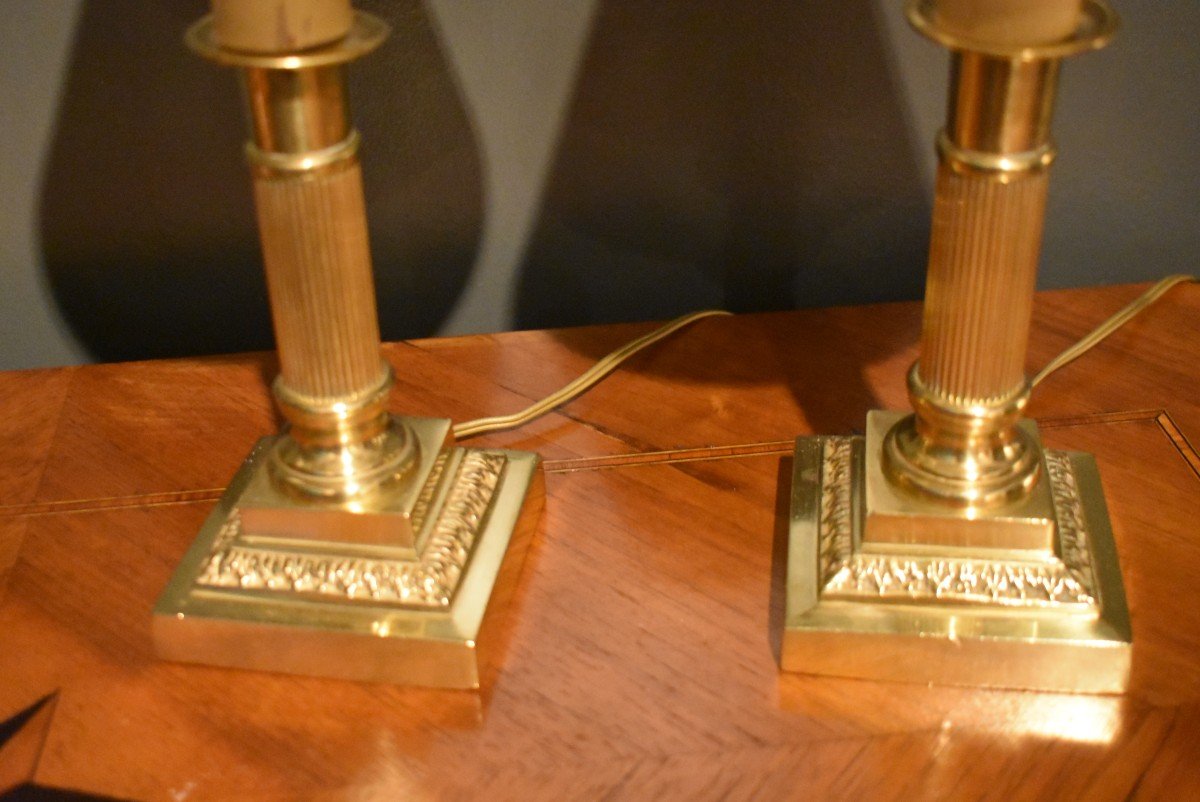 Pair Of Candlestick Lamps-photo-4