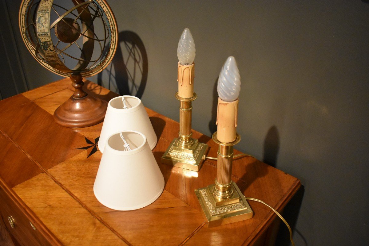 Pair Of Candlestick Lamps-photo-6