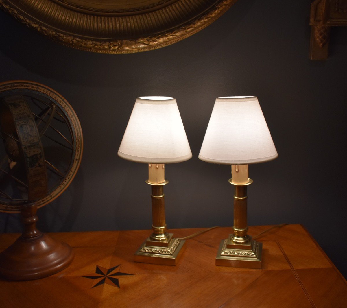 Pair Of Candlestick Lamps