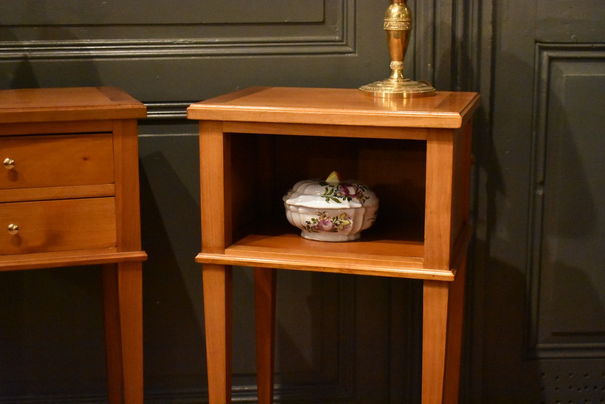 Paire De Petits Chevets De Style Louis XVI-photo-4