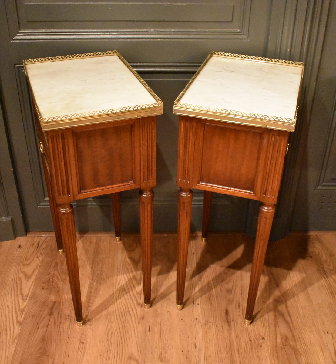 Paire De Chevets De Style Louis XVI-photo-7