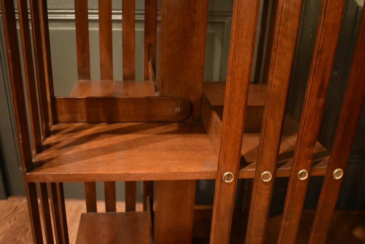 Walnut Revolving Bookcase-photo-2