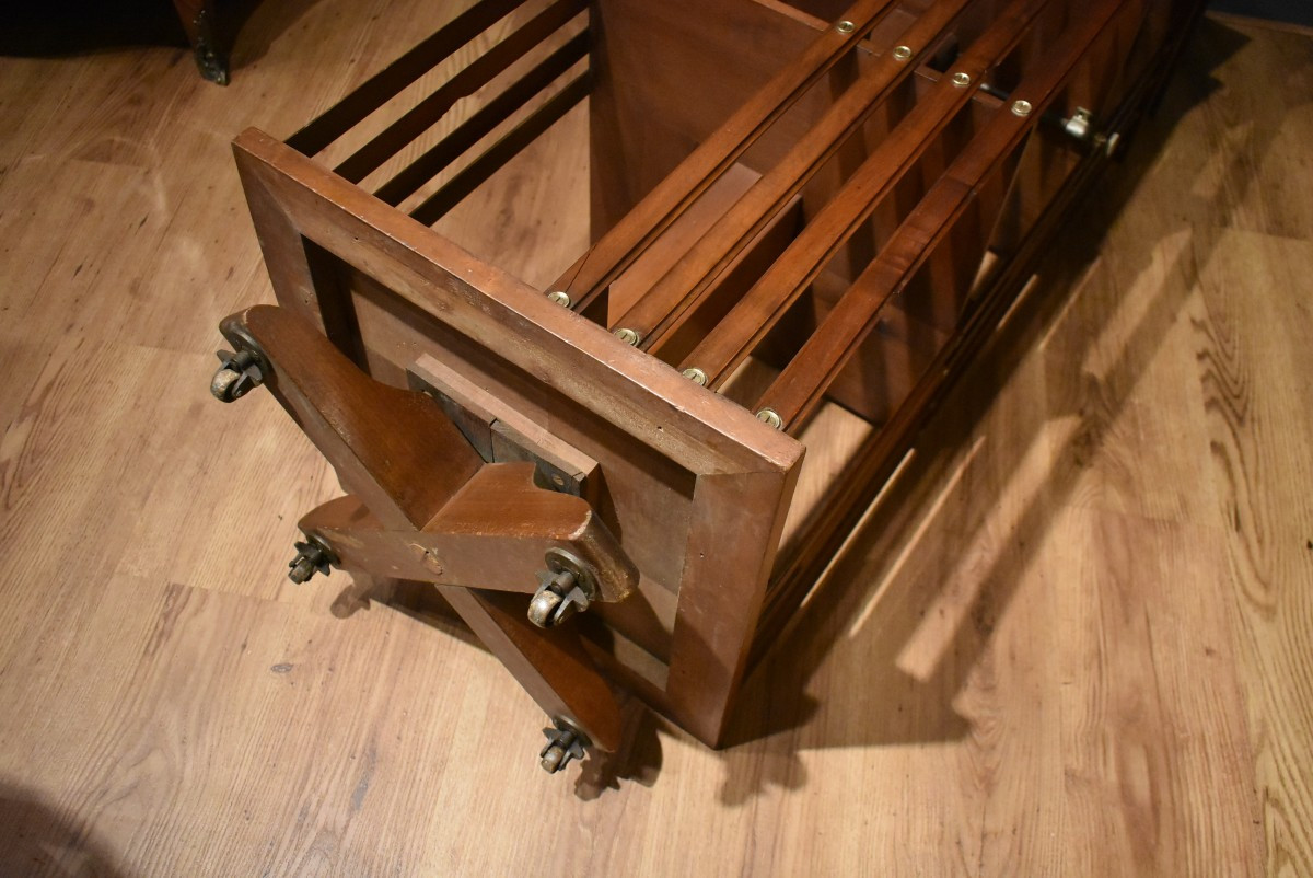 Walnut Revolving Bookcase-photo-7