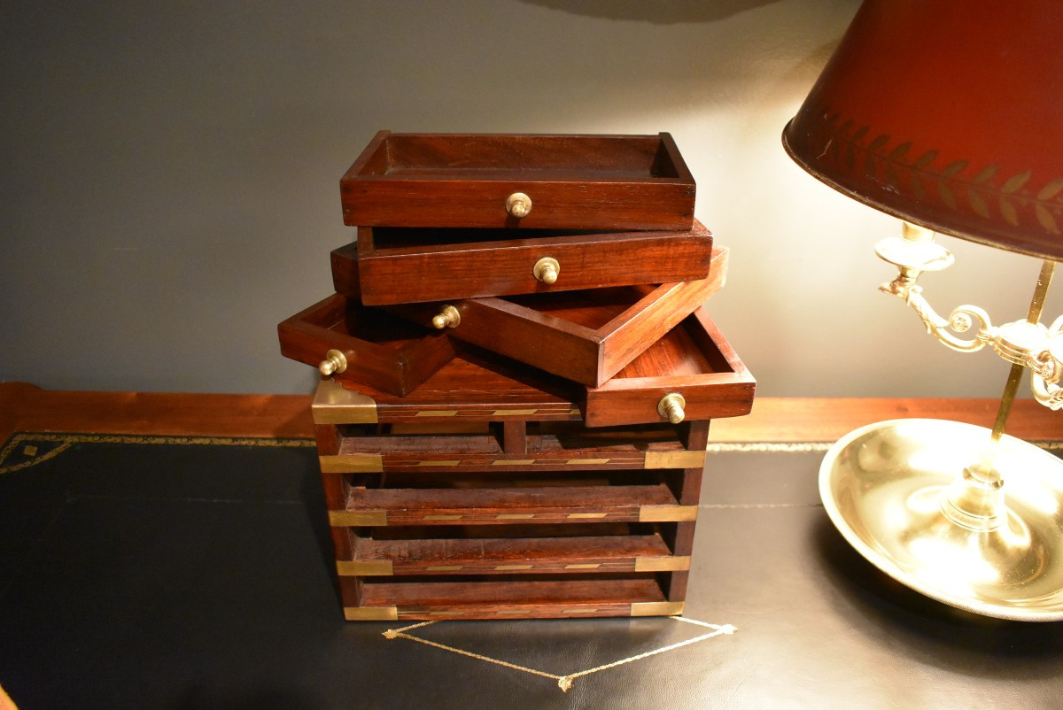 Wooden Box With Brass Inlays-photo-1