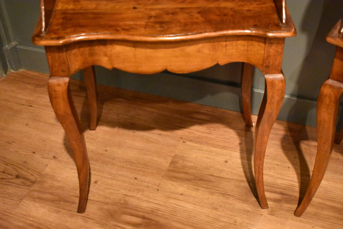 Pair Of Louis XV Style Walnut Bedside Tables-photo-4