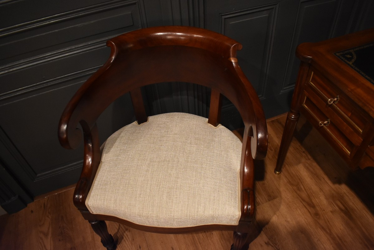 Fauteuil De Bureau En Acajou-photo-2