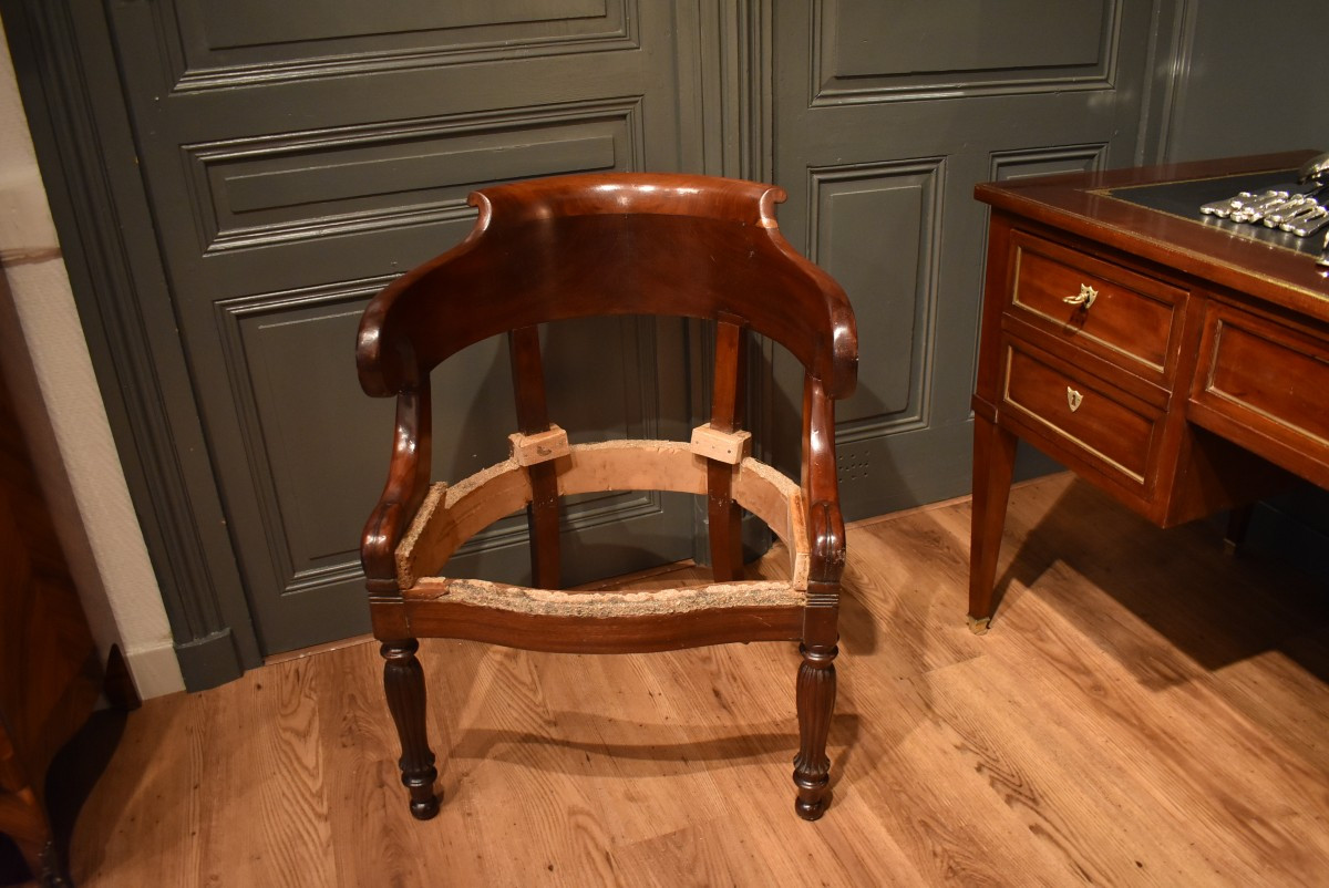 Fauteuil De Bureau En Acajou-photo-6