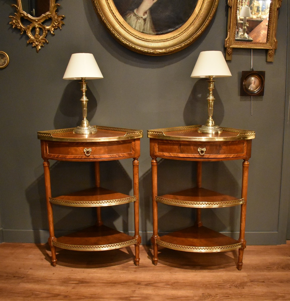 Pair Of Corner Consoles